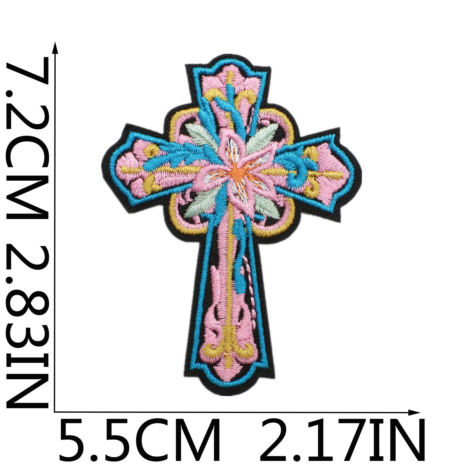 Wholesale Western Denim Embroidery Cloth Sticker FS